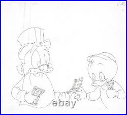 Ducktales Scrooge Walt Disney Production Animation Cel Drawing 1987-1990 p