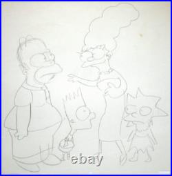 EARLY Homer SIMPSON 1990 FOX Walt Disney ORIGINAL PRODUCTION cel CONEPT DRAWING