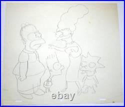 EARLY Homer SIMPSON 1990 FOX Walt Disney ORIGINAL PRODUCTION cel CONEPT DRAWING