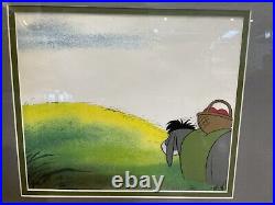 Eeyore, Owl & Rabbit Winnie The Pooh 1981 Disney Film Animation Framed Cel