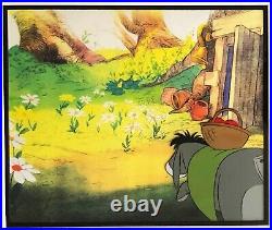Eeyore Winnie The Pooh 1981 Disney Film Animation Framed Painted Production Cel