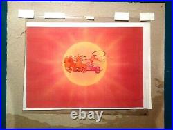 FANTASIA APOLLO AND CHARIOT DISNEY HAND PAINTED PRODUCTION CEL'50s TV SHOW, MINT