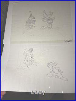 FANTASIA animation Cel Walt Disney Production Art ORIGINAL model layout X1