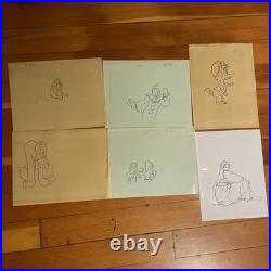 FLEISCHER STUDIOS animation Model Cels Line Art Cartoons Disney 1920's-1930's I8
