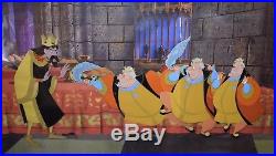 FOUR Production Cels of King Stefan and King Hubert from Disney Sleeping Beauty