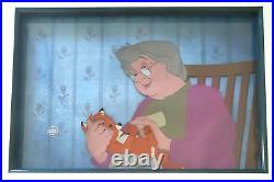 Fox And Hound Disney Feature Framed & Matted $1250 Animation Production Cel Loa