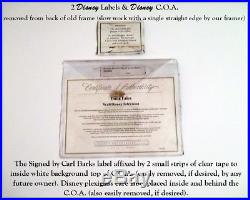 Framed 1 of 1 Carl Barks SIGNED Scrooge McDuck Production Cel, Disney COA