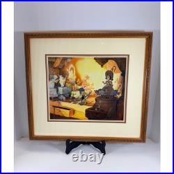 Framed Disney Pinocchio Jiminy Cricket production cel Art Print Wall Decor