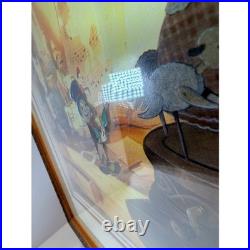 Framed Disney Pinocchio Jiminy Cricket production cel Art Print Wall Decor