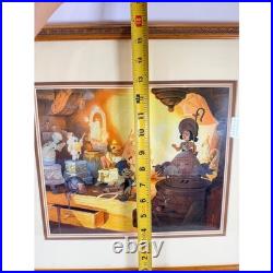 Framed Disney Pinocchio Jiminy Cricket production cel Art Print Wall Decor