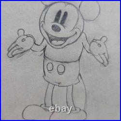Framed Mickey Mouse ORIGINAL Production Drawing 1933 Giantland animated short