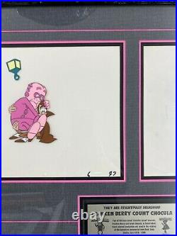 Franken Berry & Count Chocula Original Hand Painted Production Cel with Drawing