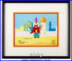 Friz Freleng Yosemite Sam Hand-painted Production Cel, Signed withCOA, 1982
