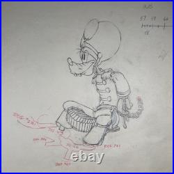GOOFY Production Art Animation Cel WALT DISNEY 1937 MICKEY'S AMATEURS I10