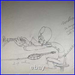 GOOFY Production Art Animation Cel WALT DISNEY 1937 MICKEY'S AMATEURS I10