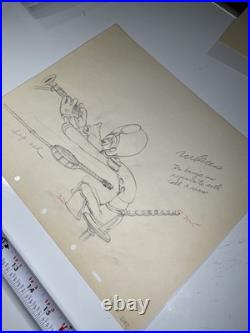 GOOFY Production Art Animation Cel WALT DISNEY 1937 MICKEY'S AMATEURS I10