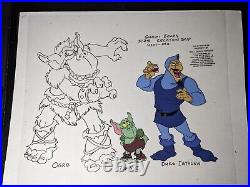 GUMMI BEARS ANIMATION CEL Walt Disney Cartoon Vintage Adventures Of Anime II0