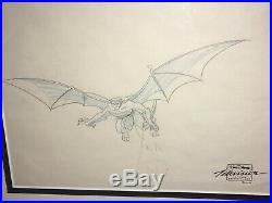 Gargoyles Original Production Cel & Clean-up Drawing From The Episode Temptation