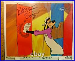 Goof Troop original production GOOFY cel Painting Hand Signed Bill Farmer