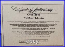 Goof Troop original production Goofy cel Hand Signed Bill Farmer JSA Cert