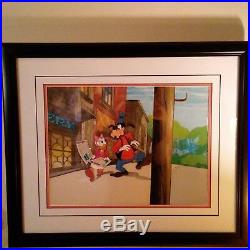 Goofy & Daisy Original, Hand Painted Production Cel/coa Framed was $2500