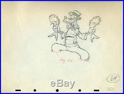 Goofy and Wilbur 1939 Disney cel production Drawing