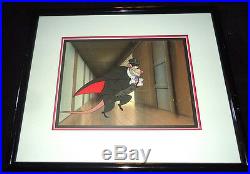 Great Mouse Detective Ratigan Production Cel AND Background Disney 1986 See desc