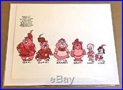 Gummi Bears (1985) ANIMATION production cel Disney model Cubbi Gruffi Tummi