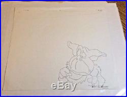 Gummi Bears Production Cel and Original Background OBG igthorn toadie cell