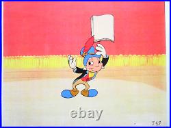 JIMINY CRICKET 1980s WALT DISNEY hat suit ORIGINAL ANIMATION PRODUCTION CEL