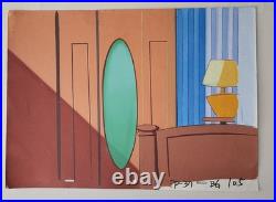 JIMINY CRICKET DISNEY 1970'S ANIMATION PRODUCTION CEL WithPRODUCTION BACKGROUND