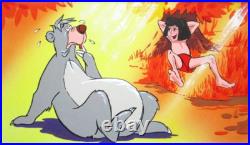 JUNGLE BOOK mowgli bear drawing ORIGINAL PRODUCTION BOOK ART PAINTING not cel