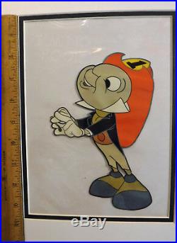 Jiminy Cricket Art Corner Fireman Original Production Disney Cel hand painted