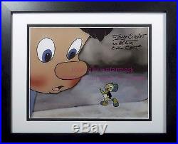 Jiminy Cricket Art Corner Vintage Original Production Disney Cel hand SIGNED