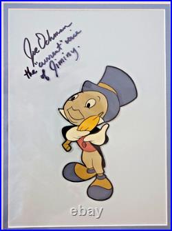 Jiminy Cricket Disney Original Production cel Art Corner Set Up signed voice