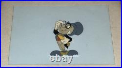 Jiminy Cricket Original Disney Art Corner Production Animation Cel Jiminy Cricket Original Disney Art Corner Production Animation Cel
