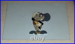 Jiminy Cricket Original Disney Art Corner Production Animation Cel