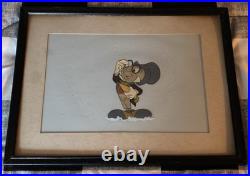 Jiminy Cricket Original Disney Art Corner Production Animation Cel