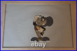 Jiminy Cricket Original Disney Art Corner Production Animation Cel Jiminy Cricket Original Disney Art Corner Production Animation Cel