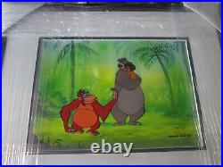 Jungle Cubs Baloo, Mowgli & King Louie Disney production cel