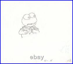 Kermit the Frog Walt Disney Muppet Babies Animation Cel n Drawing Jim Henson k5