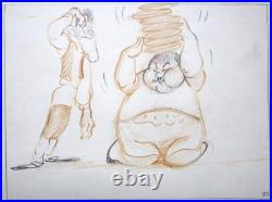 LAUREL HARDY 1938 WALT DISNEY ORIGINAL PRODUCTION cel DRAWING STORYBOARD comedy