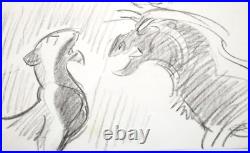 LION KING 1994 SCAR SARABI Disney ORIGINAL PRODUCTION STORYBOARD cel DRAWING