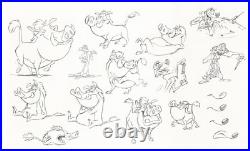 LION KING Timon Pumbaa Disney Production Animation Drawing Animators Estate 2