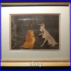 Lady And The Tramp Production Cels On 16fld Disney Production Bg, Mint, Framed