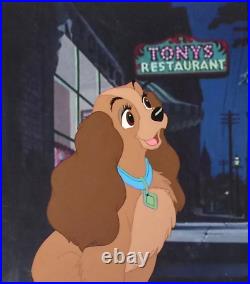 Lady and the Tramp original Disney animation production cel of Lady