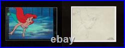 Little Mermaid Ariel Disney TV Production Animation Cel n Drawing 1992-94 19 C-A