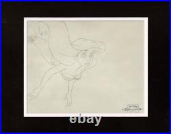 Little Mermaid Ariel Disney TV Production Animation Cel n Drawing 1992-94 19 C-A