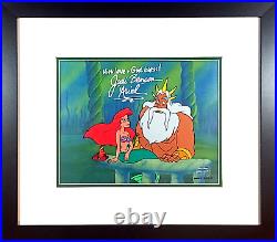 Little Mermaid Disney production cel Ariel father Triton SIGNED Beckett COA