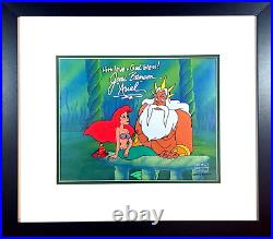 Little Mermaid Disney production cel Ariel father Triton SIGNED Beckett COA